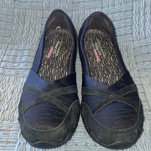 Skechers Memory Foam Relax Fit Biker Slip On Loafers Stretch Fabric Leather Sz10 - Picture 4 of 12